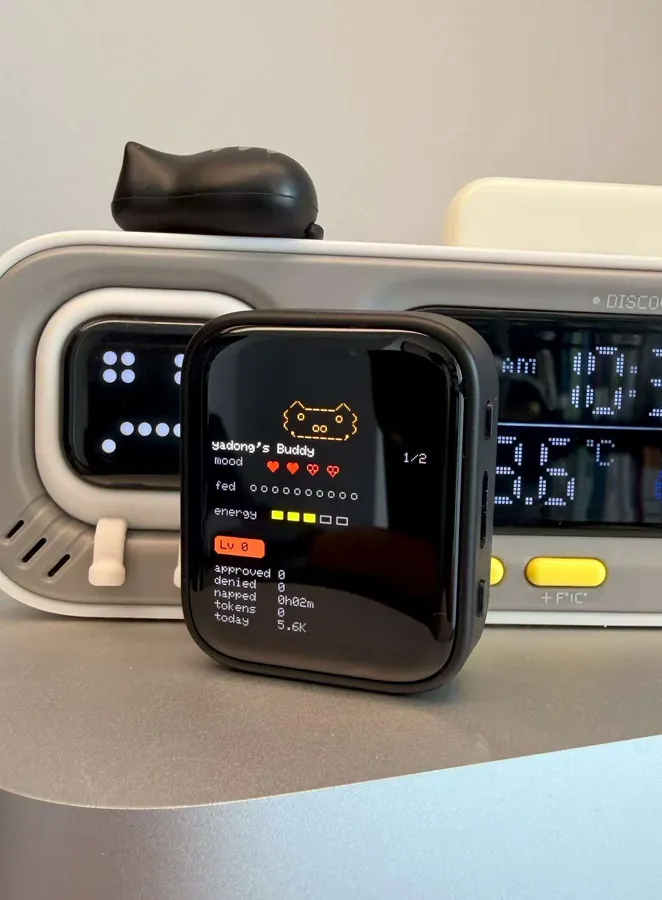 claude-desktop-buddy, ESP32 AMOLED port project image